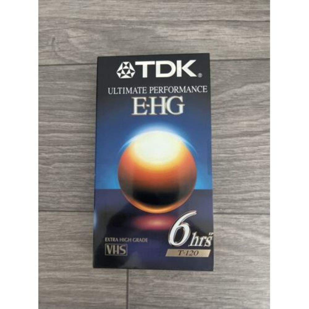 TDK Ultimate Performance E-HG Extra High Grade VHS‎ Video Tape 6 hrs T-120 NOS